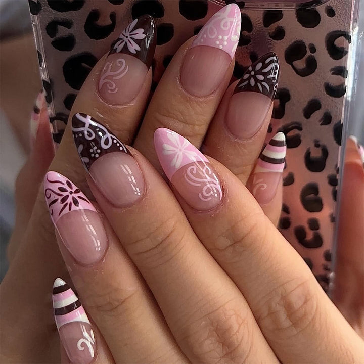 Artful stiletto nails with attractive patterns Stornfield