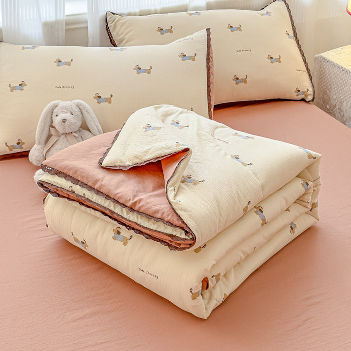 Floral Pattern Quilt Blanket