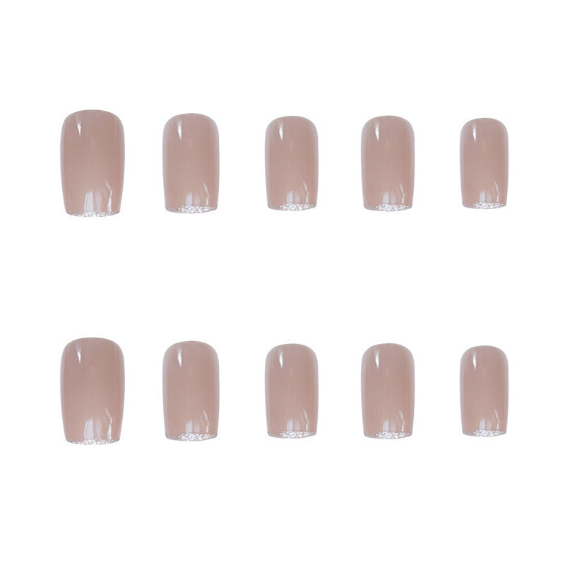 Glitter French Tip Press-On Nails Stornfield