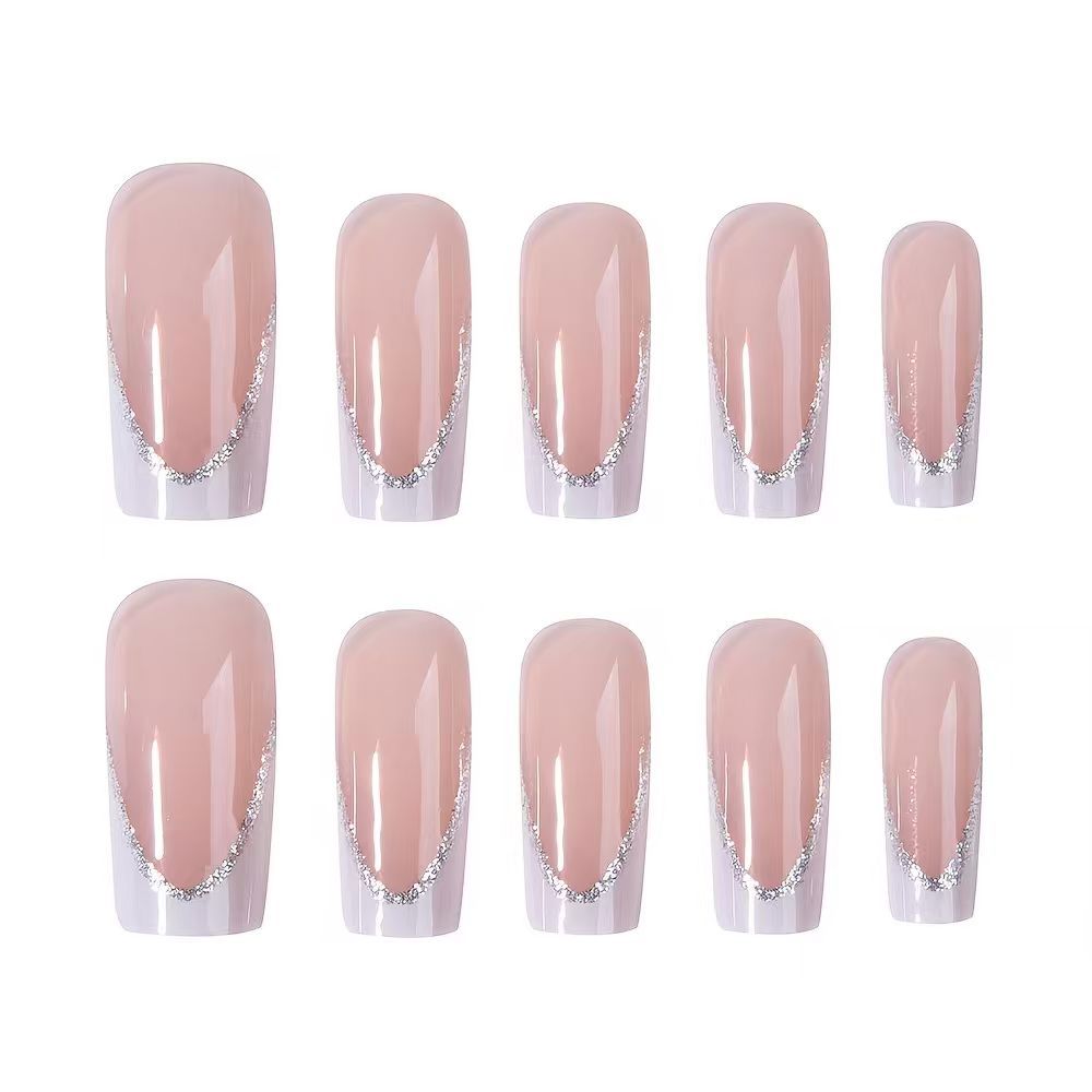 Elegant French Tip Press-On Nails Stornfield