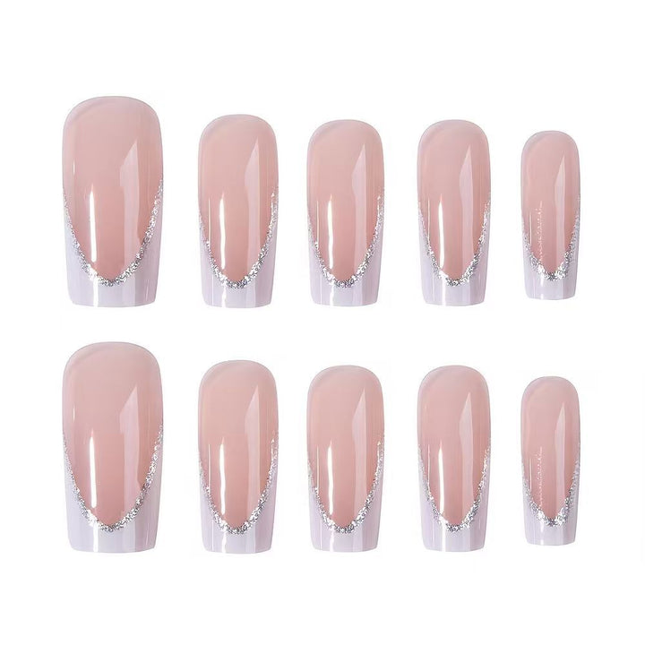 Elegant French Tip Press-On Nails Stornfield