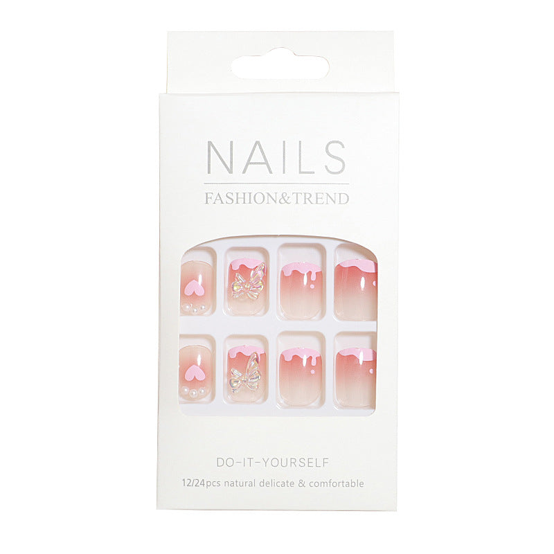 Romantic Heart Design Press-On Nail Set Stornfield
