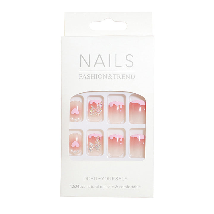 Romantic Heart Design Press-On Nail Set Stornfield