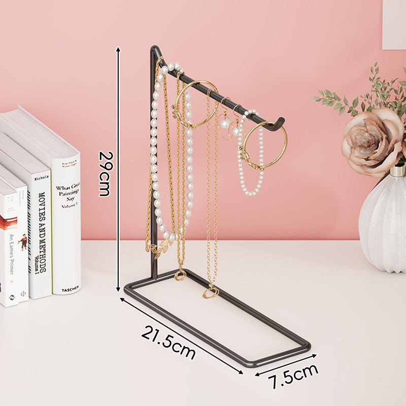 Metal T-Bar Jewelry Display Stand Pair