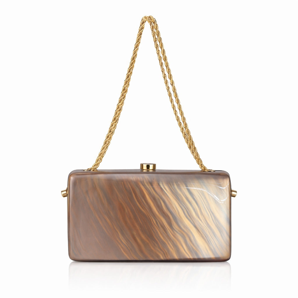 Elegant Textured Acrylic Clutch
