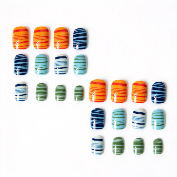 Striped Nail Art Design
