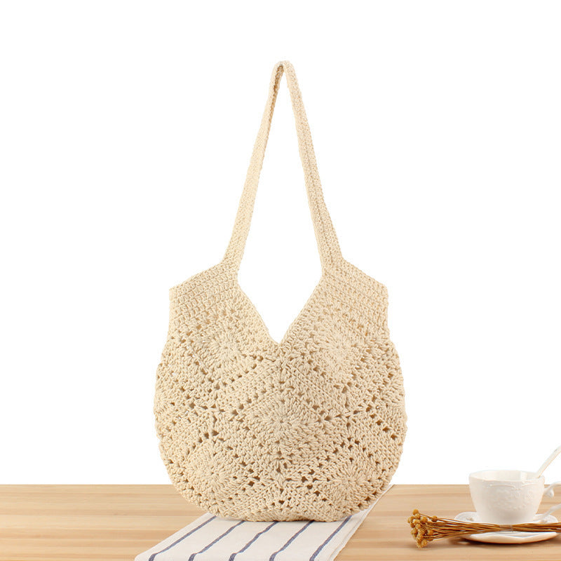 Hand-knotted tote bag with unique pattern Stornfield