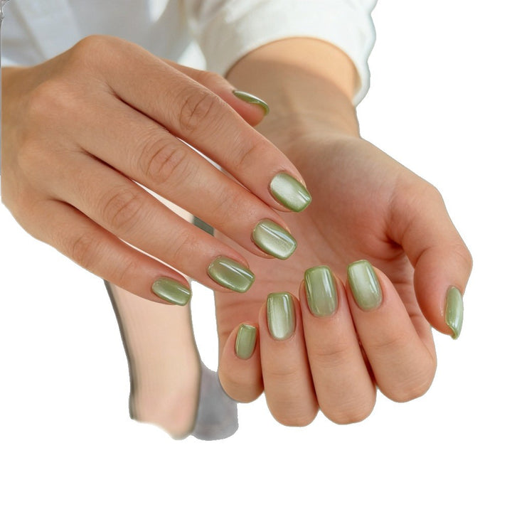 Stylish artificial nails with elegant high-gloss finish Stornfield