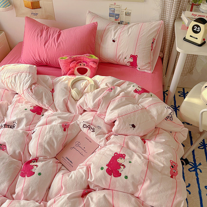 Floral Patterned Quilted Duvet Cover