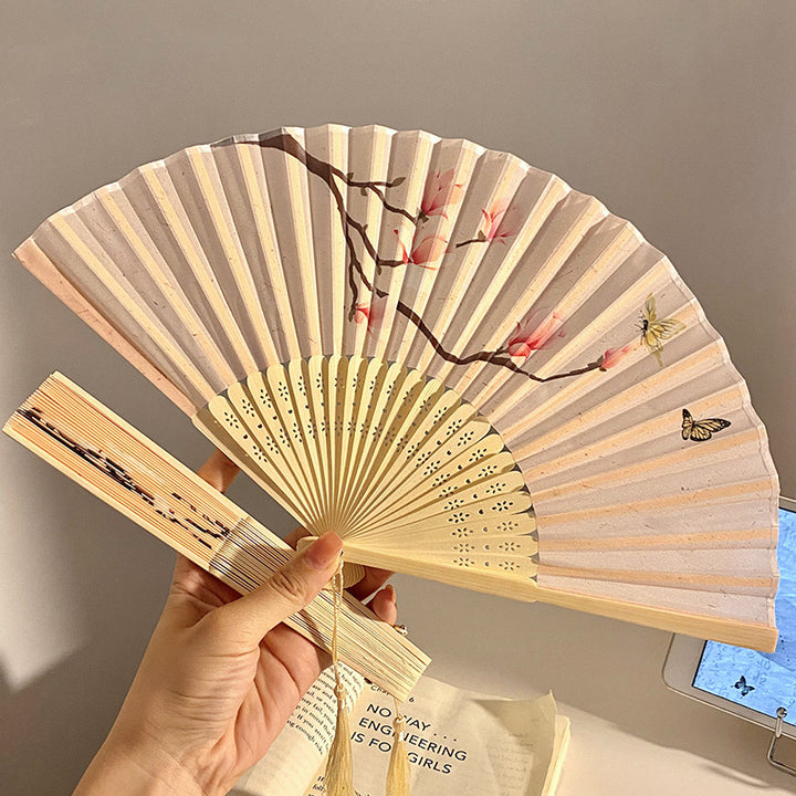 Handcrafted fan with elegant floral pattern Stornfield