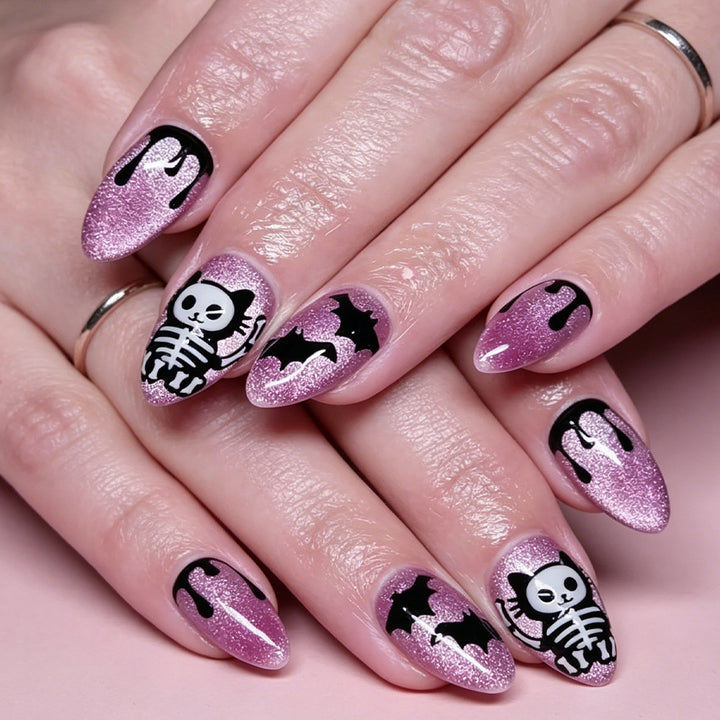 Artistic Halloween-Themed Press-On Nail Art Stornfield