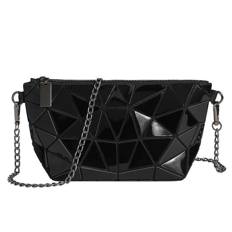 Geometric Patterned Crossbody Clutch Bag