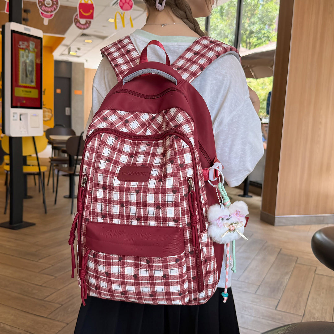 Multi-Functional Checkered Backpack Stornfield
