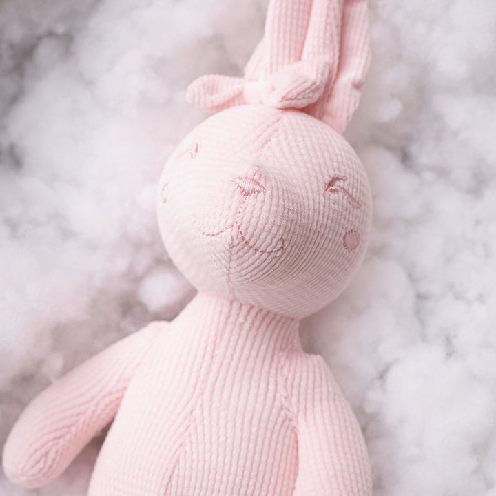 Infant Plush Corduroy Teddy Comforter with Bow Tie