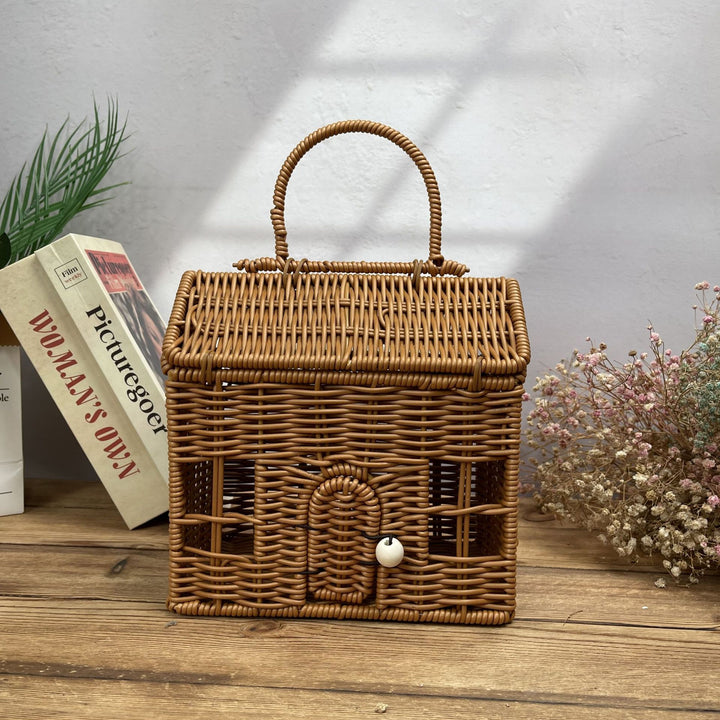 Women's stylish braided basket with rounded roof Stornfield
