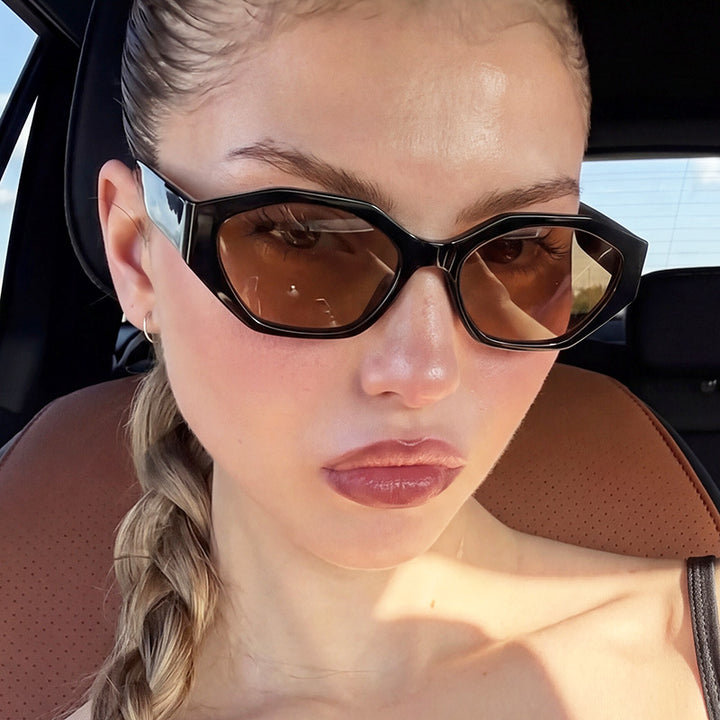 Women's stylish sunglasses in modern geometric design with protective UV filter Stornfield