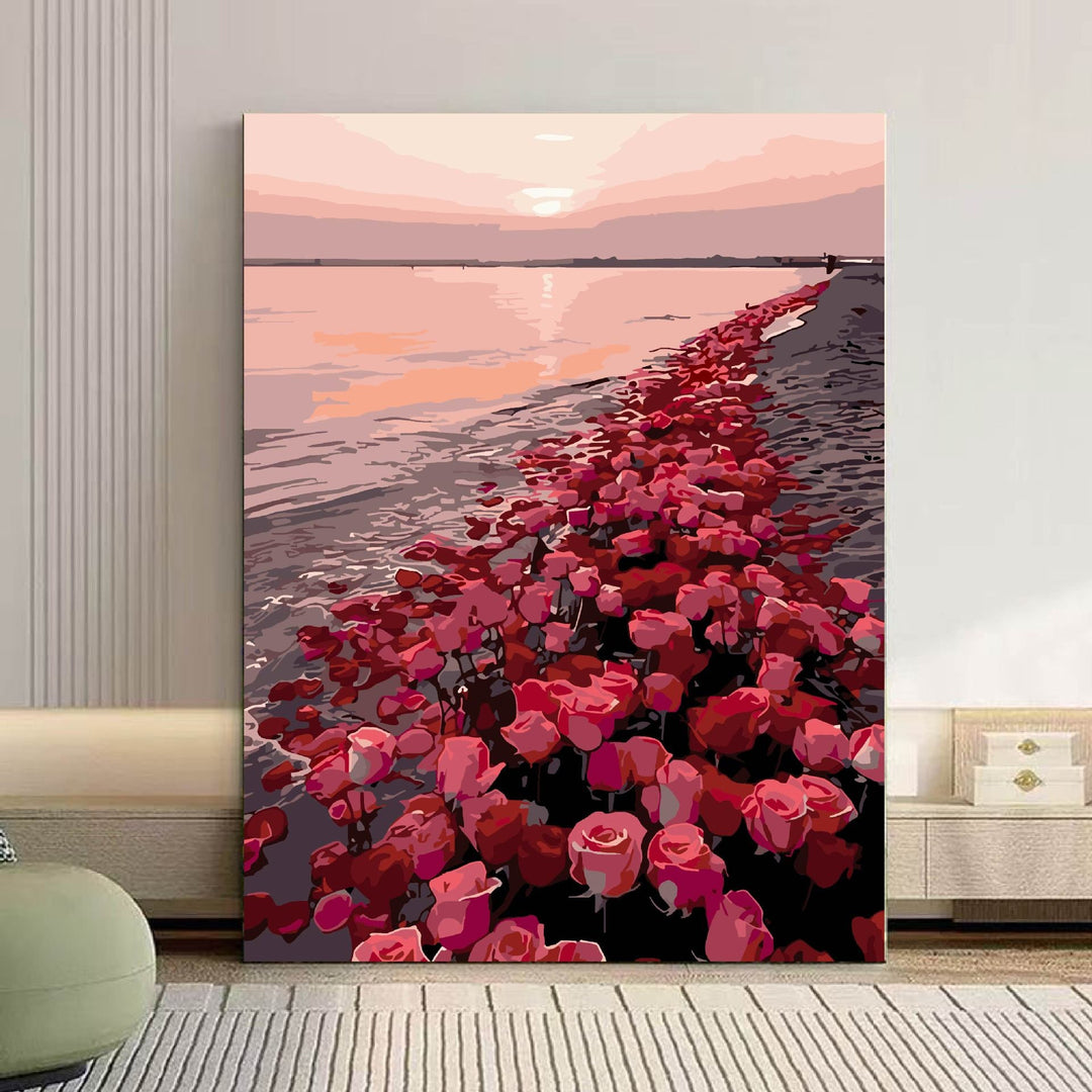 Cozy Cat and Floral-Themed Canvas Art Stornfield