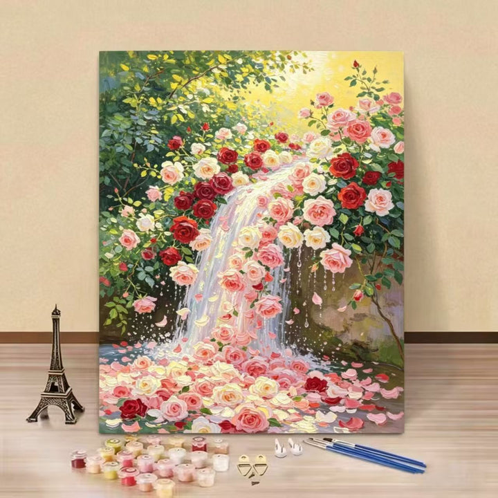 DIY Rose-Themed Paint by Numbers Canvas Art Kit Stornfield
