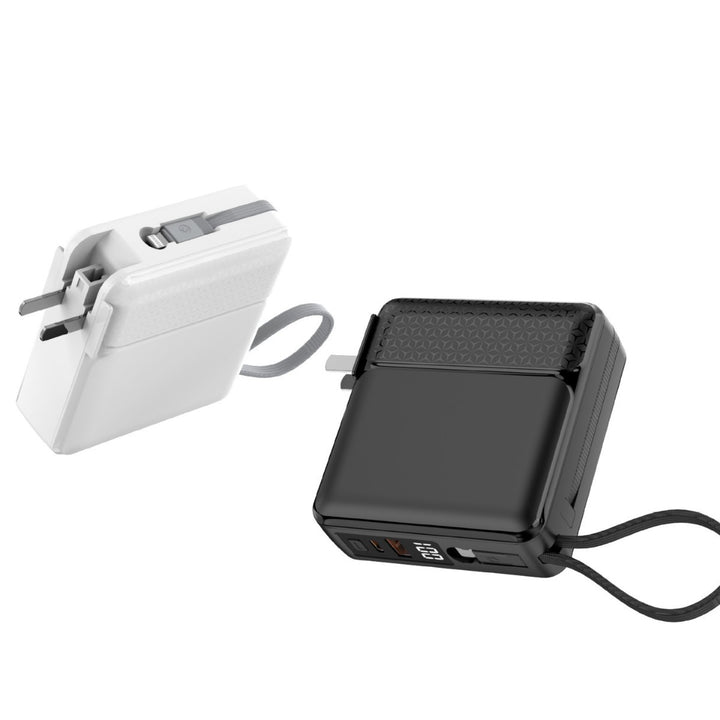 Compact quick-charge power bank with LCD display and integrated safety technology Stornfield