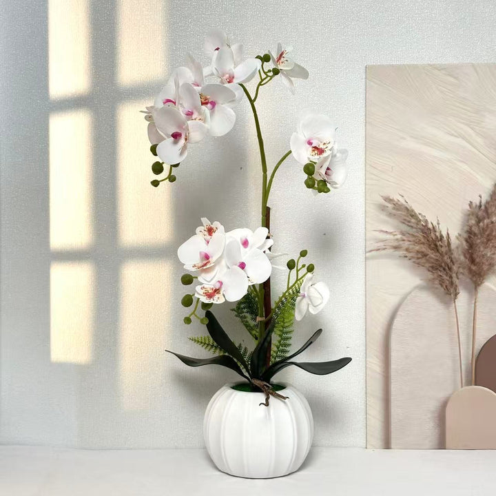 Elegant Artificial Orchid Arrangement for Indoor Display