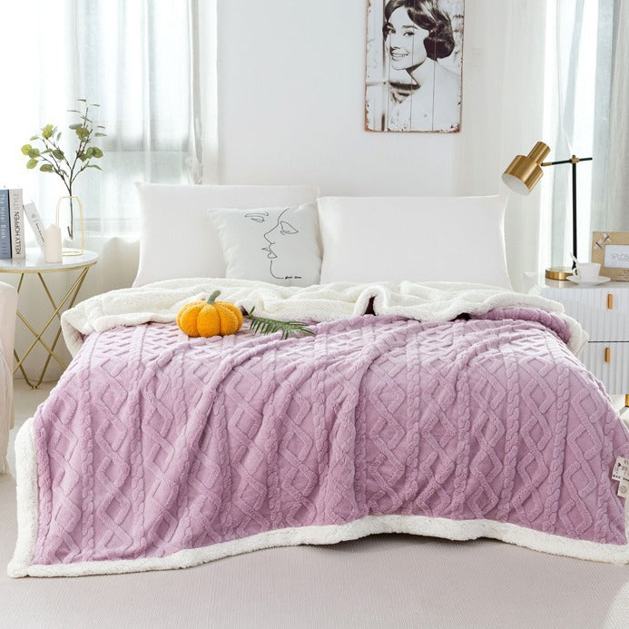 Cozy Patterned Fleece Blanket