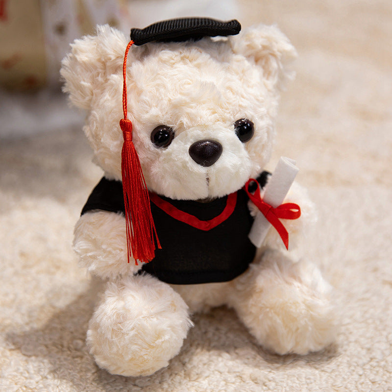 Plush Christmas Teddy Bear with Santa Hat and Knit Scarf Holiday Huggable Stuffed Toy Stornfield