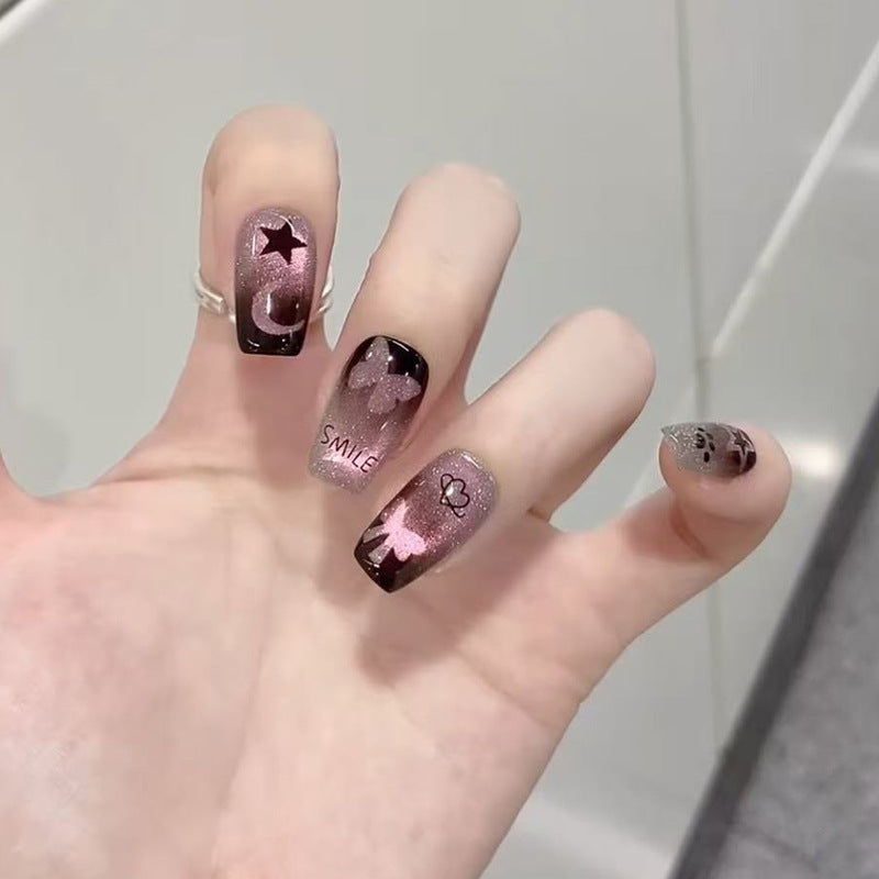 Decorative Graphic Press-On Nails Stornfield