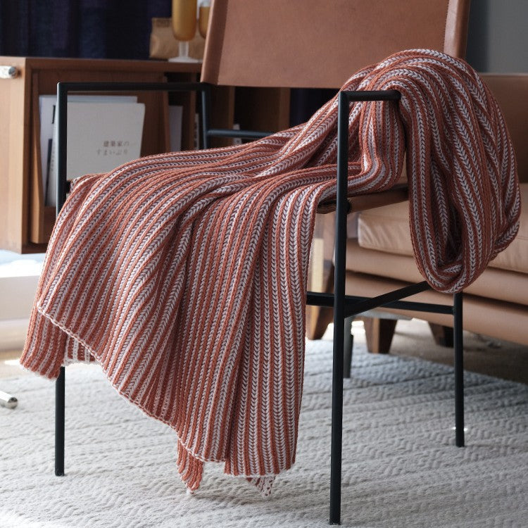 Stylish Knitted Throw Blanket