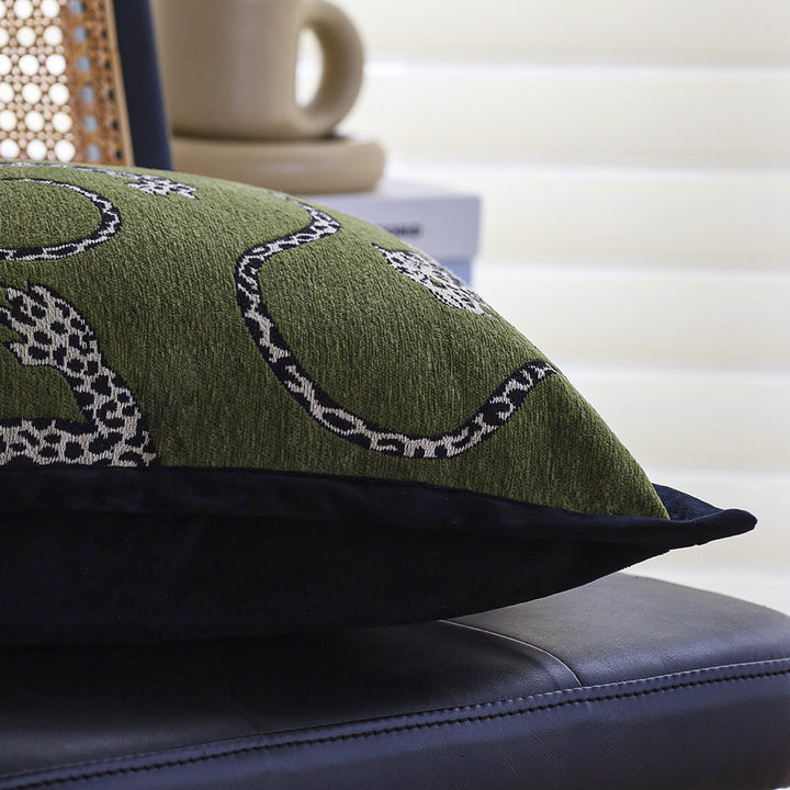 Decorative pillow with unique leopard pattern