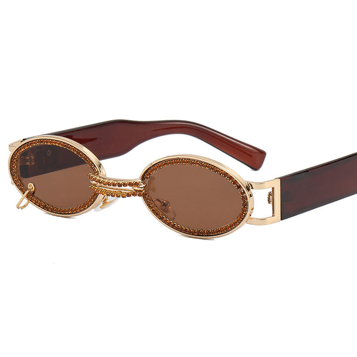 Women extravagant fashionable sunglasses with rhinestone-adorned frame Stornfield