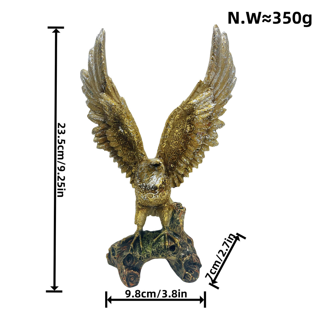 Elegant garden figure with eagle on tree trunk Stornfield
