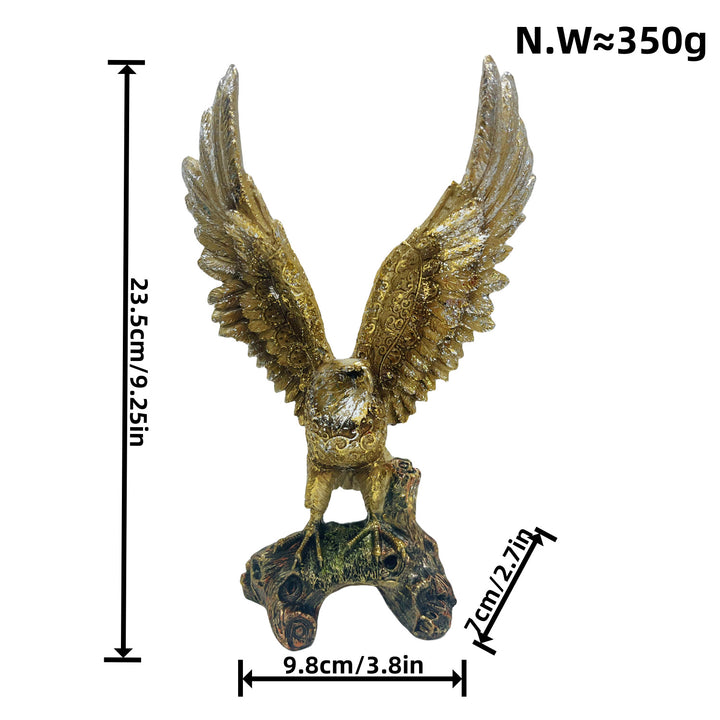 Elegant garden figure with eagle on tree trunk Stornfield