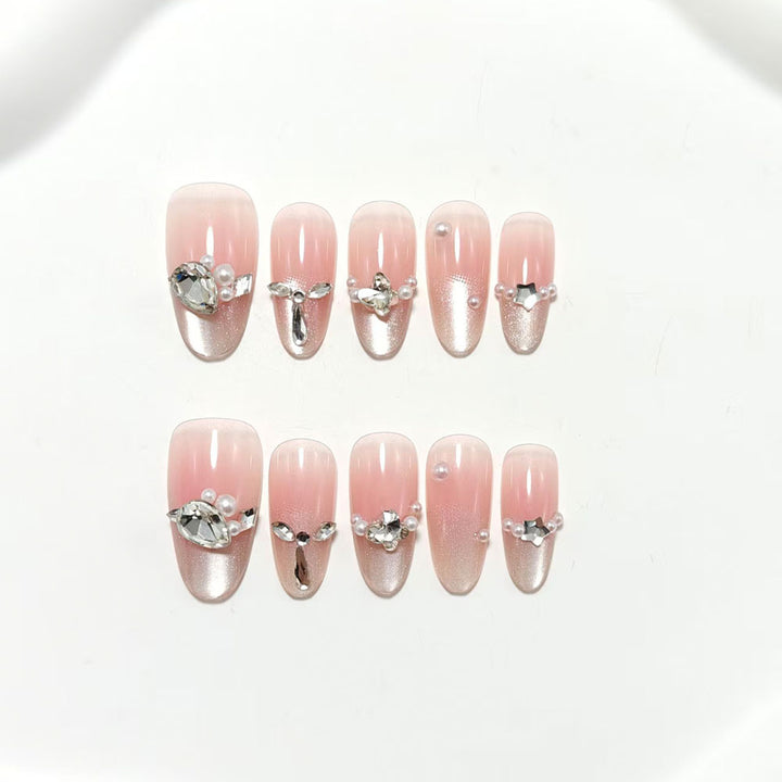Artificial nails with luxurious jewelry accents Stornfield
