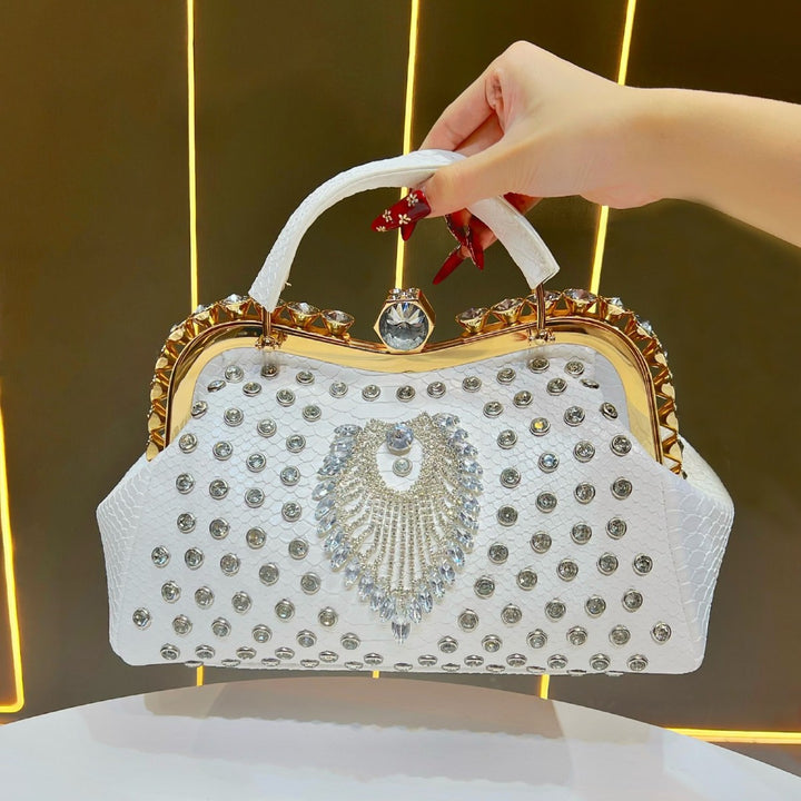 Luxurious Crystal-Embellished Evening Handbag