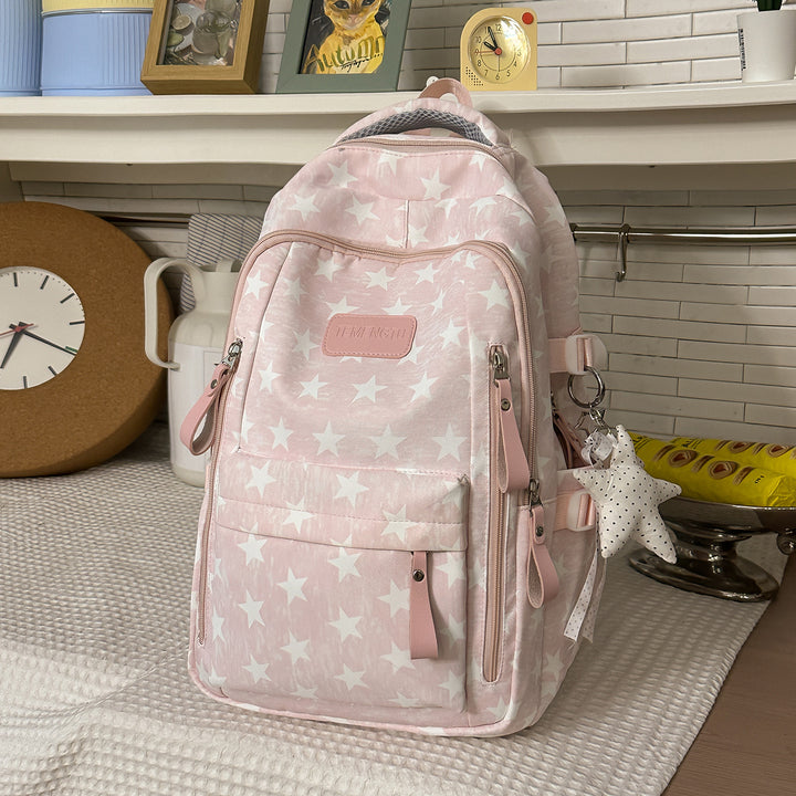 Trendy Star-Print School Backpack Stornfield