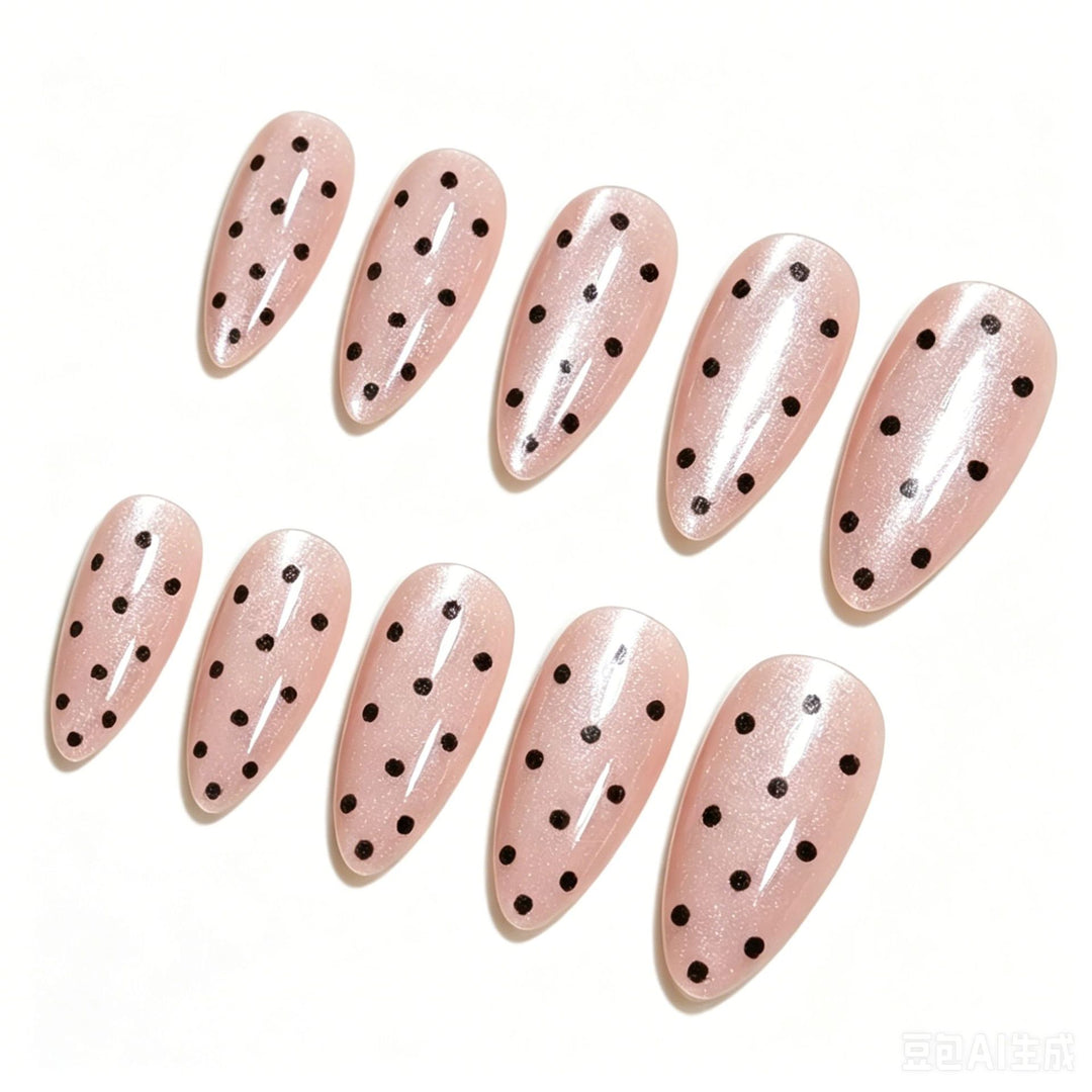 Stylish Polka Dot Press-On Nail Art Set Stornfield
