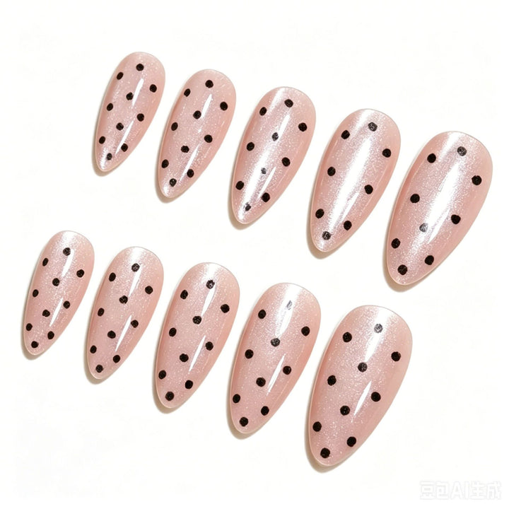 Stylish Polka Dot Press-On Nail Art Set Stornfield