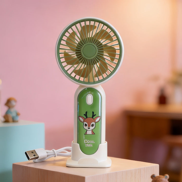 Ladies Portable Mini USB Fan with Animal Lion Design Stornfield