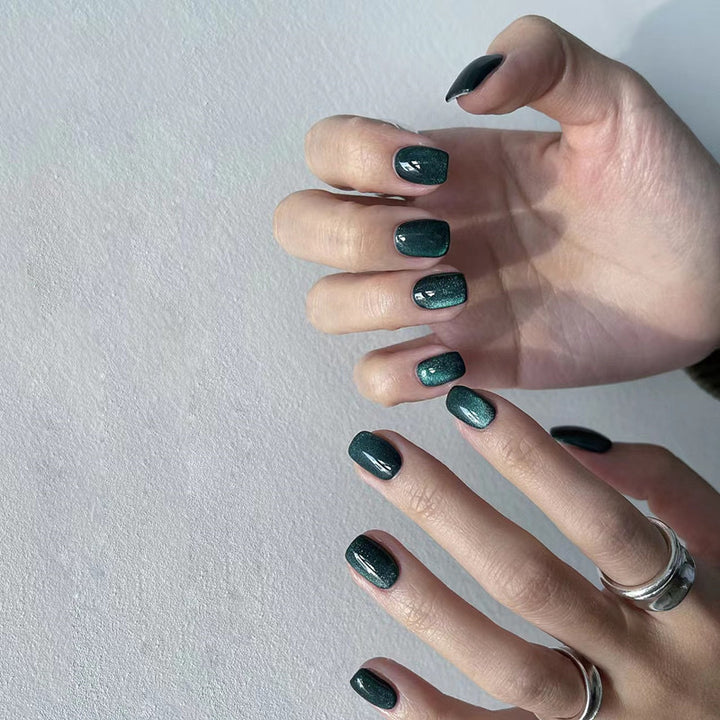 Premium Press-On Nail Art Set with Shimmering Finish