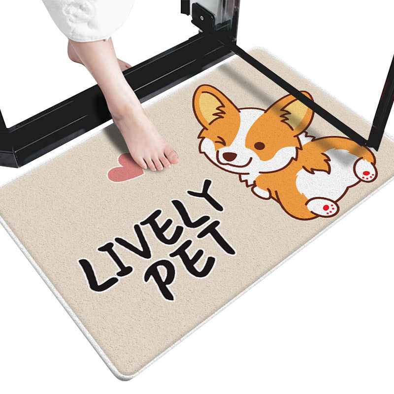 Cute Cartoon Dog-Themed Doormat Stornfield