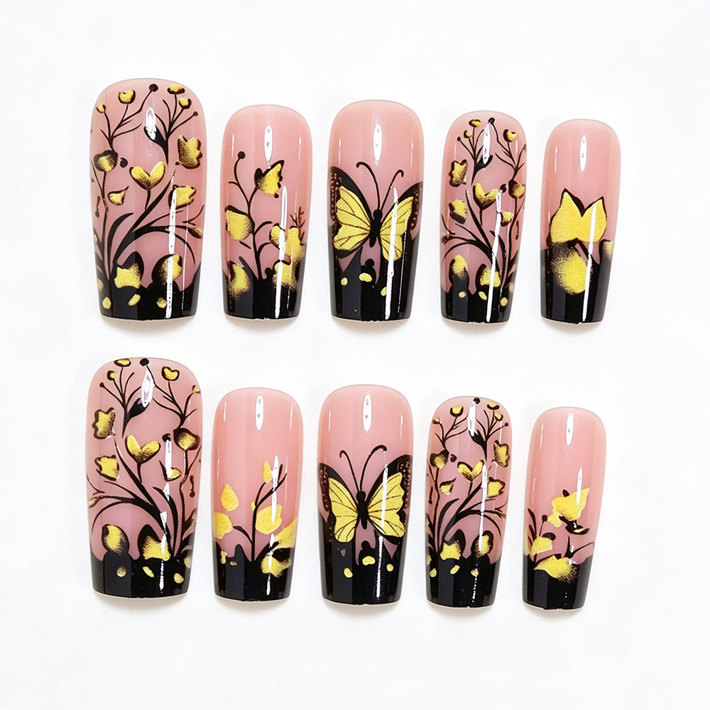 Butterfly Floral Nail Art Design Stornfield