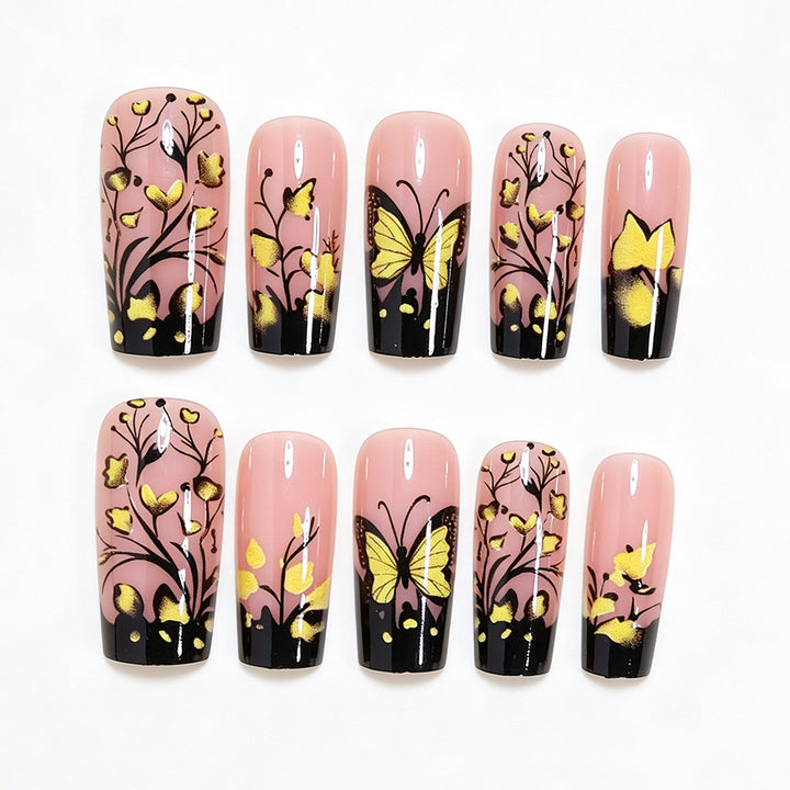 Butterfly Floral Nail Art Design Stornfield