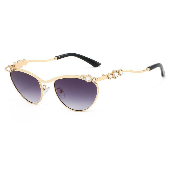 Women's Cat-Eye Sunglasses with Sparkling Stone Accents Stornfield