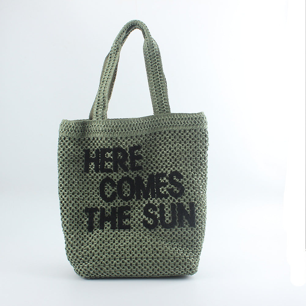 Handcrafted macrame bags with quote elements Stornfield
