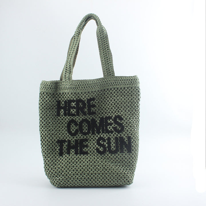 Handcrafted macrame bags with quote elements Stornfield