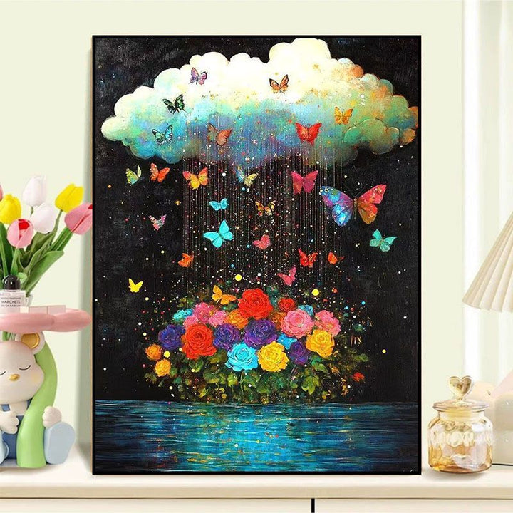 Abstract Butterfly Floral Canvas Artwork Stornfield