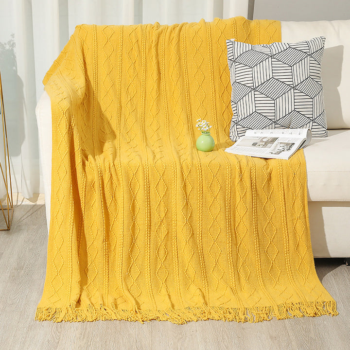 Home Decorative Knitted Throw Blanket