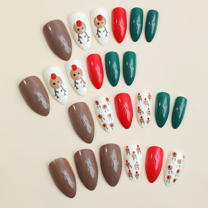 Acrylic nail set with festive Christmas motifs Stornfield 1789119049
