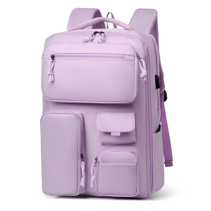 Multi-Pocket Travel Backpack with Ergonomic Design