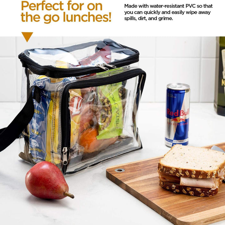 Transport bag made of transparent material with mesh pockets Stornfield